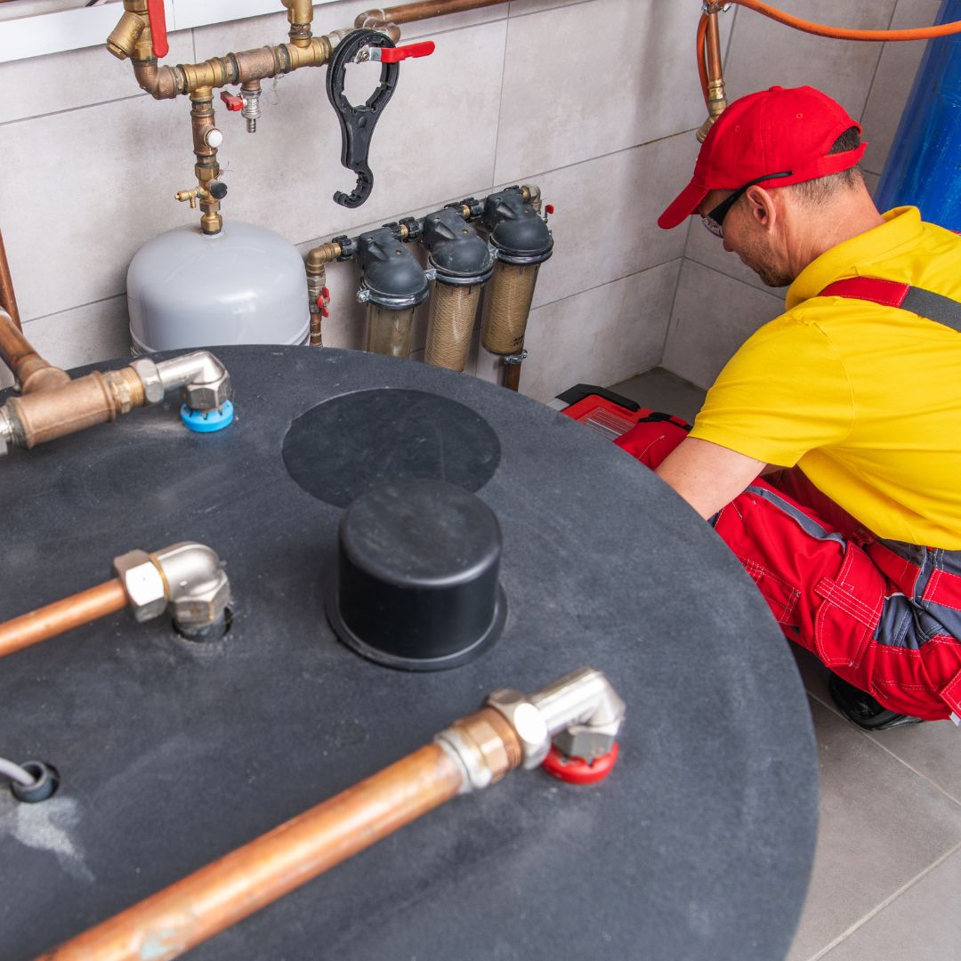 professional installing water softener