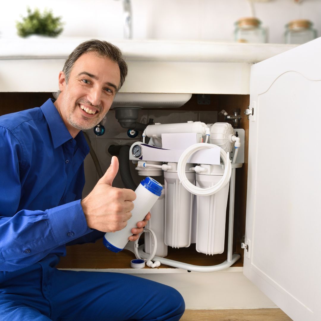 professional installing water softener