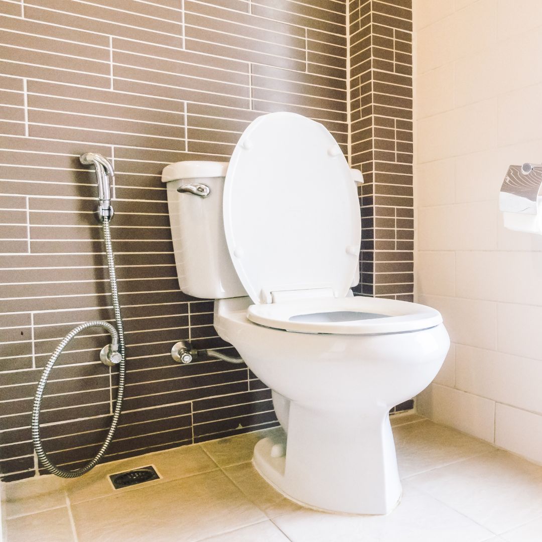 toilet in modern bathroom