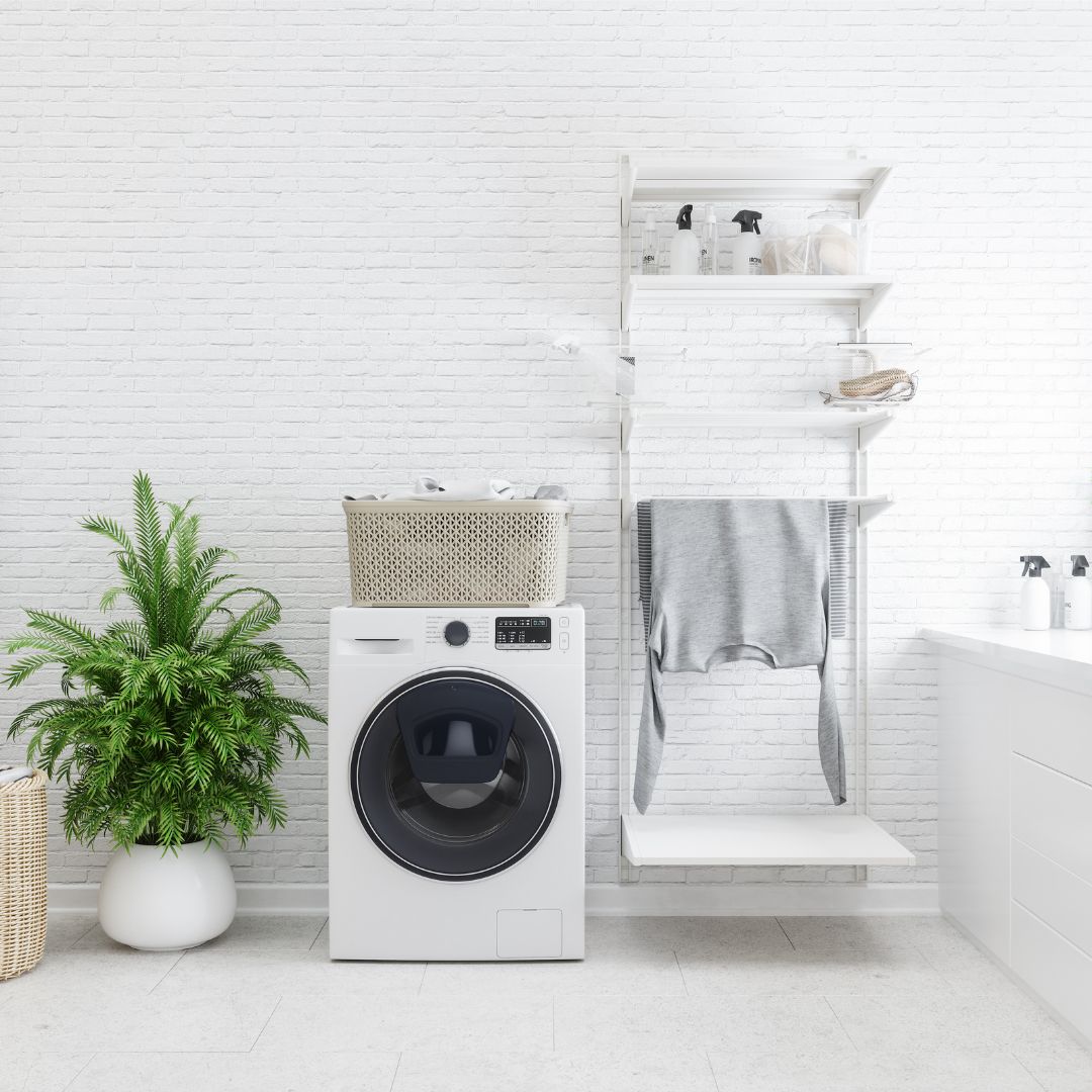 clean laundry room