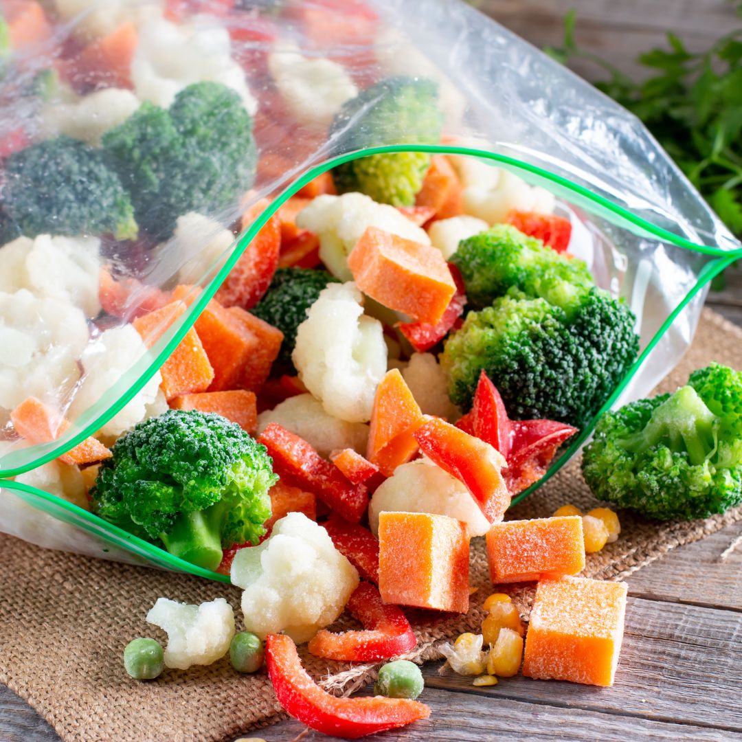 thawing frozen vegetables
