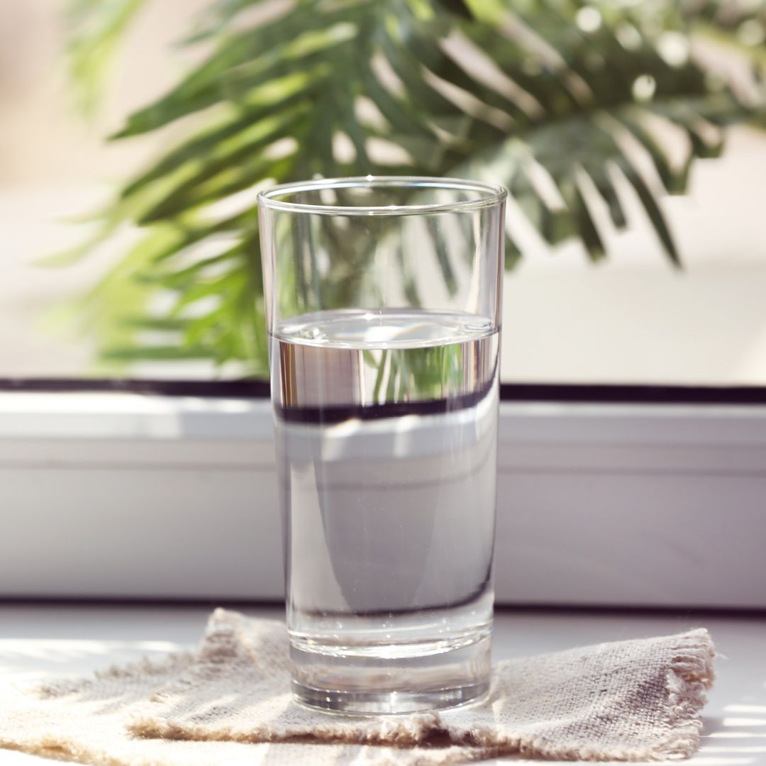 water in a glass